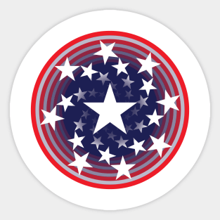 USA flag super spiral Sticker